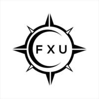 fxu resumen tecnología circulo ajuste logo diseño en blanco antecedentes. fxu creativo iniciales letra logo. vector