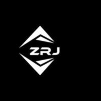 ZRJ abstract technology logo design on Black background. ZRJ creative initials letter logo concept. vector