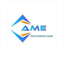 AME abstract technology logo design on white background. AME creative initials letter logo concept. vector