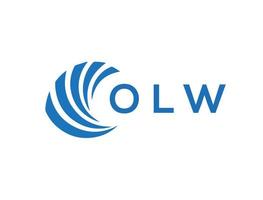 OLW letter logo design on white background. OLW creative circle letter logo concept. OLW letter design. vector