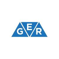 EGR triangle shape logo design on white background. EGR creative initials letter logo concept. vector