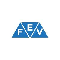 efv triángulo forma logo diseño en blanco antecedentes. efv creativo iniciales letra logo concepto. vector
