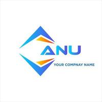 ANU abstract technology logo design on white background. ANU creative initials letter logo concept. vector