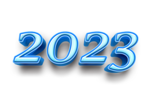 2023 texto número año 3d Bosquejo hielo azul png