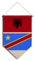 bandera país colgando tela congo Albania png