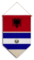 Flagge Land hängend Stoff Albanien el Salvador png