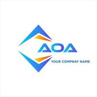 AOA abstract technology logo design on white background. AOA creative initials letter logo concept. vector