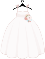 süß Braut oder Ehe Kleid auf Aufhänger eben Symbol Design png