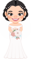 mignonne la mariée ou mariage plat icône conception png