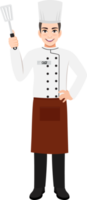 profissional chefe de cozinha trabalhando personagem Projeto clipart png