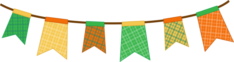 St Patrick s Day garland Festive decoration bunting Party element flat icon design png