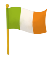Lycklig st. Patricks dag flagga vattenfärg stil png