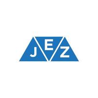 EJZ triangle shape logo design on white background. EJZ creative initials letter logo concept. vector