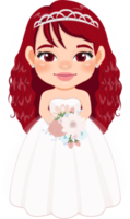 Cute Bride or Marriage Flat Icon Design png