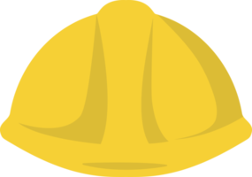 giallo sicurezza casco piatto icona. difficile cappello costruzione icona png