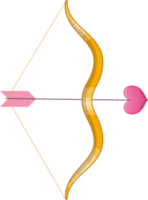 valentine element med skjuter en rosett tecknad serie karaktär design png