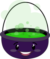 Cute purple poison pot flat icon design png
