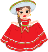 Cinco de Mayo - May 5, federal holiday in Mexico. Cinco de Mayo banner and poster design with mariachi dancers cartoon character png