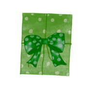 alegre Navidad y contento nuevo año con regalo caja acuarela estilo png