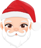 Christmas characters heads with Cute Santa Claus cartoon characters for design png