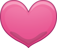 Pink heart cartoon character design png