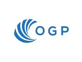 ogp letra logo diseño en blanco antecedentes. ogp creativo circulo letra logo concepto. ogp letra diseño. vector