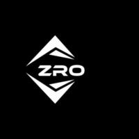 ZRO abstract technology logo design on Black background. ZRO creative initials letter logo concept. vector