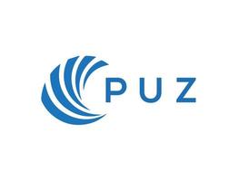 PUZ letter logo design on white background. PUZ creative circle letter logo concept. PUZ letter design. vector
