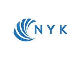 nueva york creativo circulo letra logo concepto. nueva york letra diseño.nyk letra logo diseño en blanco antecedentes. nueva york creativo circulo letra logo concepto. nueva york letra diseño. vector