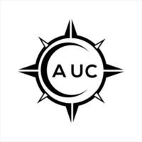 AUC abstract monogram shield logo design on white background. AUC creative initials letter logo. vector