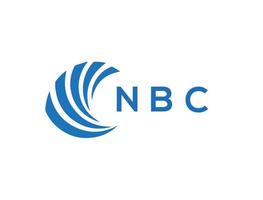 nbc letra logo diseño en blanco antecedentes. nbc creativo circulo letra logo concepto. nbc letra diseño. vector