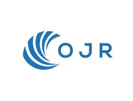 OJR letter logo design on white background. OJR creative circle letter logo concept. OJR letter design. vector