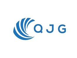 QJG letter logo design on white background. QJG creative circle letter logo concept. QJG letter design. vector