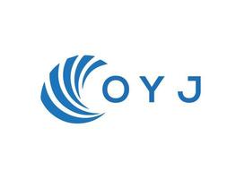 OYJ letter logo design on white background. OYJ creative circle letter logo concept. OYJ letter design. vector