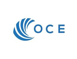 OCE letter logo design on white background. OCE creative circle letter logo concept. OCE letter design. vector