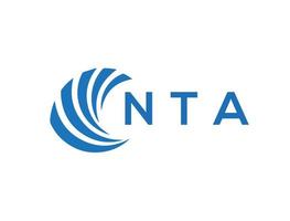NTA letter logo design on white background. NTA creative circle letter logo concept. NTA letter design. vector