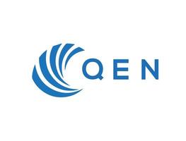 QEN letter logo design on white background. QEN creative circle letter logo concept. QEN letter design. vector