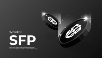 SafePal SFP coin cryptocurrency concept banner. vector