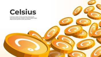 Celsius CEL cryptocurrency concept banner background. vector