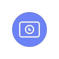 Time icon isolated on white background. vector