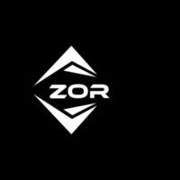 ZOR abstract technology logo design on Black background. ZOR creative initials letter logo concept. vector