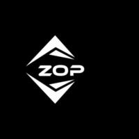 ZOP abstract technology logo design on Black background. ZOP creative initials letter logo concept. vector