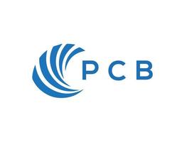 PCB letter logo design on white background. PCB creative circle letter logo concept. PCB letter design. vector