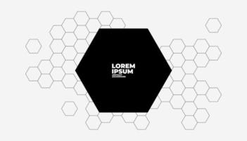 Geometric hexagon lines connection banner template. vector illustration