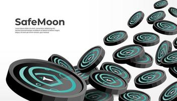 SafeMoon SFM cryptocurrency concept banner background. vector