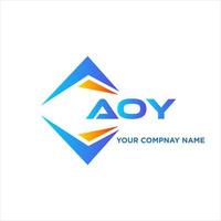 AOY abstract technology logo design on white background. AOY creative initials letter logo concept. vector