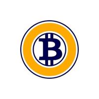 Bitcoin Gold BTG coin icon isolated on white background. vector