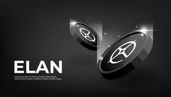 ELAN coin cryptocurrency concept banner. vector