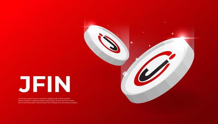 JFIN coin cryptocurrency concept banner.