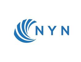 NYN letter logo design on white background. NYN creative circle letter logo concept. NYN letter design. vector